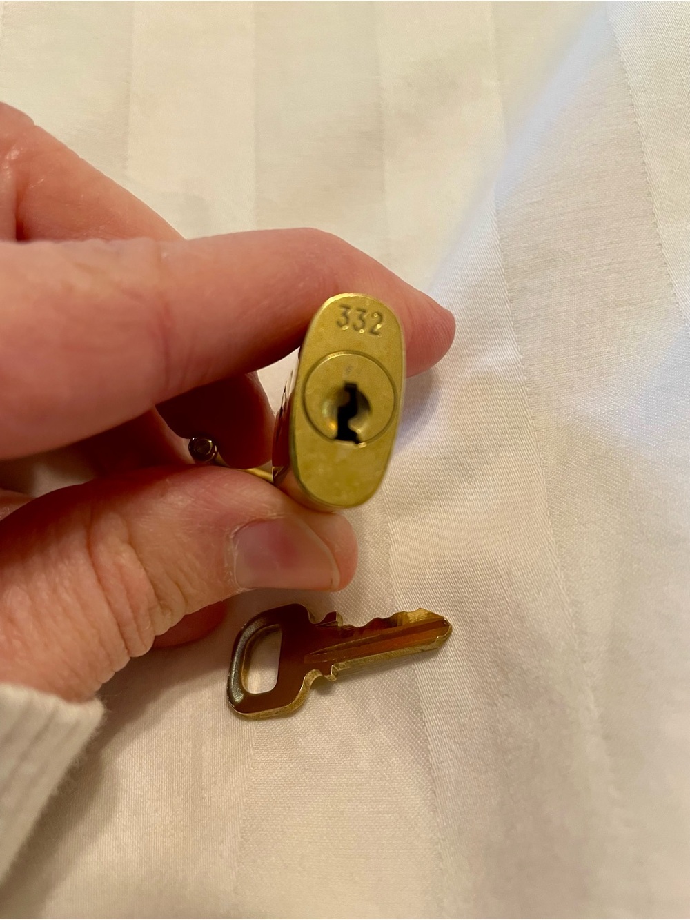 Louis Vuitton #332 Gold-tone Lock and Key with LV Monogram - Picture 4 of 5